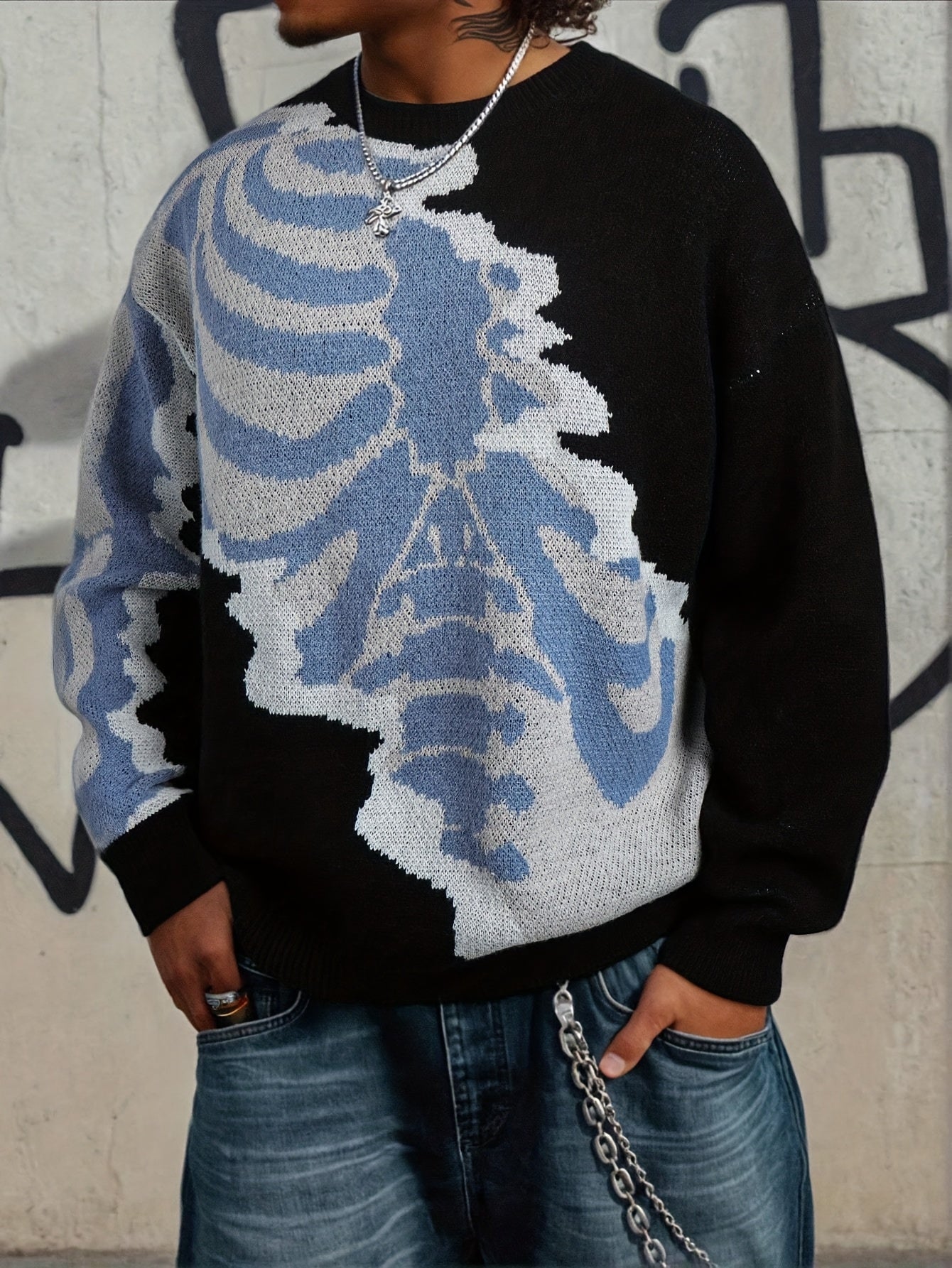 Dark Skull Knit Vest