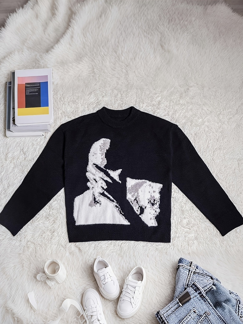 Dark Face Graphic Knit