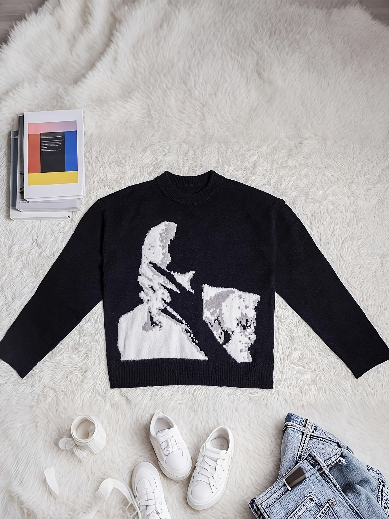 Dark Face Graphic Knit