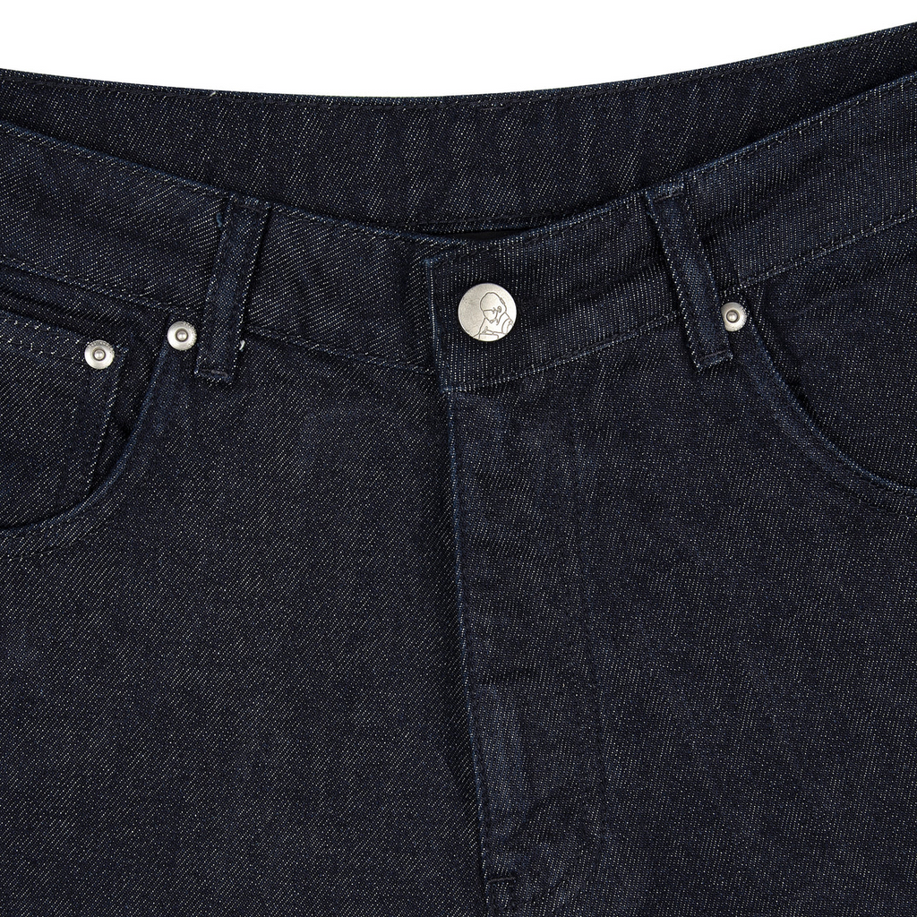 "Whales V2" Raw Denim Jorts