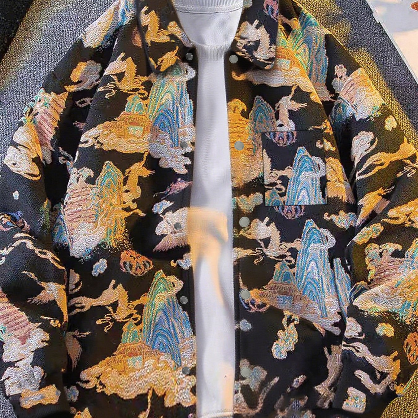 Dark Bear Woven Shirt Jacket
