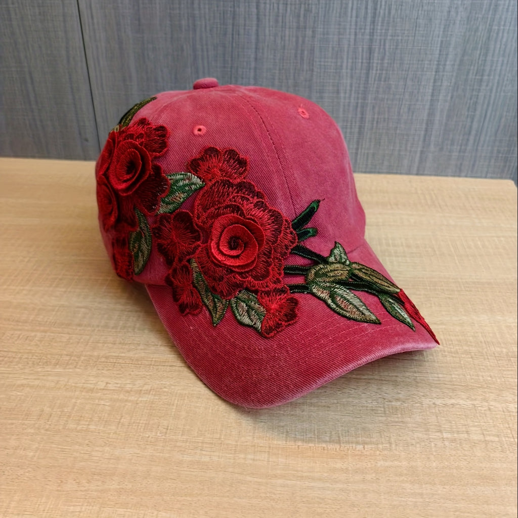 Casquette de baseball sport femme, motif floral exagéré, chapeau d'extérieur, fermeture snapback