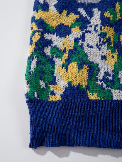 Nouveau pull unisexe décontracté pour hommes et femmes, idéal pour les trajets quotidiens, orné d'un motif abstrait inspiré des peintures à l'huile de Van Gogh, avec un design de cardigan à manches longues en maille.