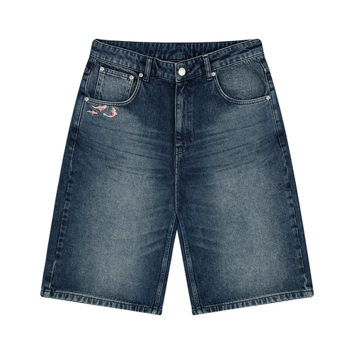 "Koi Fish v2" Jorts Washed Indigo