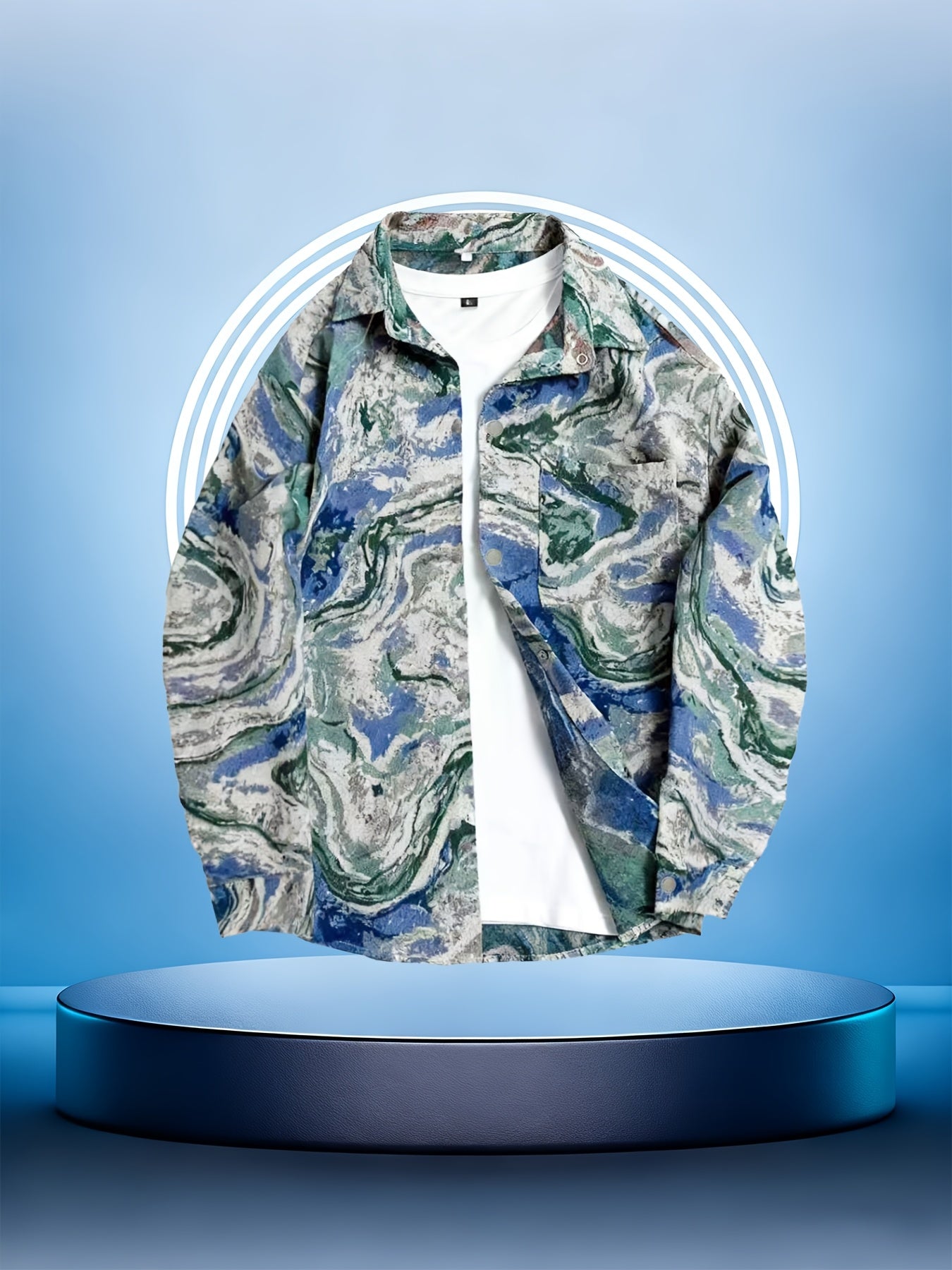 Casaco-Camisa de Urso de Homem Vintage Americano, Camisa Casual de Luxo da Moda para Outono