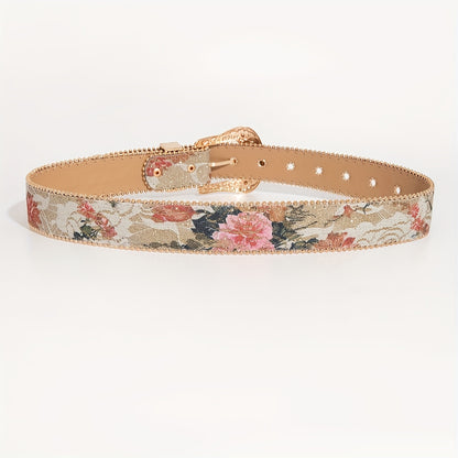 Ensemble 3 pièces style western sculpté avec chemise boutonnée à motif floral et broderie en maille, en denim pour femme, idéal pour les sorties quotidiennes et les robes de soirée, à porter avec une ceinture pour homme