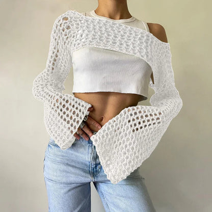 Fishnet Flare Sweater