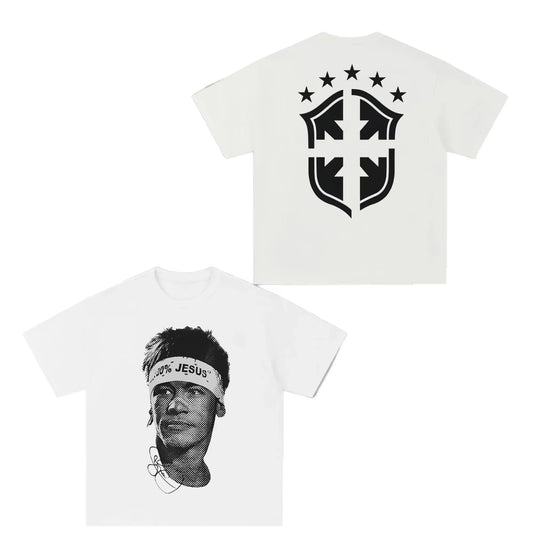 Dark Football Star Oversized Tee