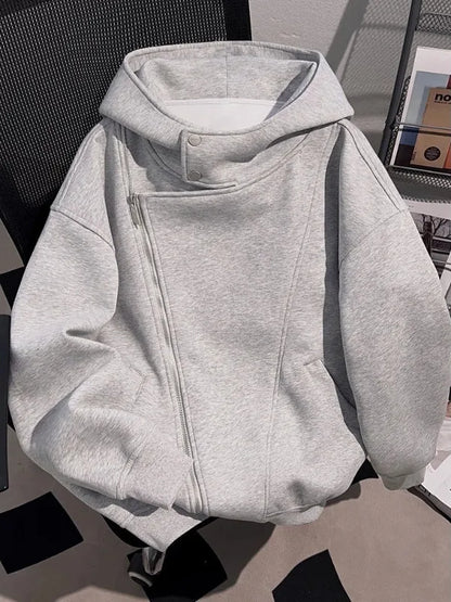 Grandes tailles 300g Sweat-shirt à capuche ample américain paresseux d'automne et d'hiver pour couples, jeunes, populaire