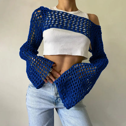 Fishnet Flare Sweater