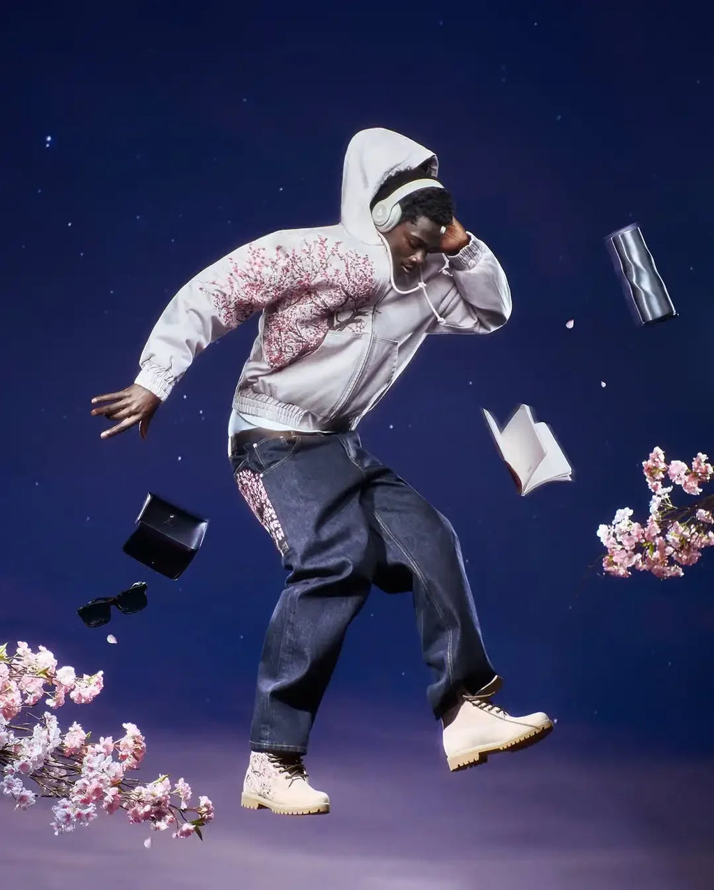 Camisolas com Capuz Oversized Cor-de-Rosa com Fecho e Bordado de Ameixeira Harajuku para Homens e Mulheres Y2K Novas Camisolas Góticas Retrô de Rua