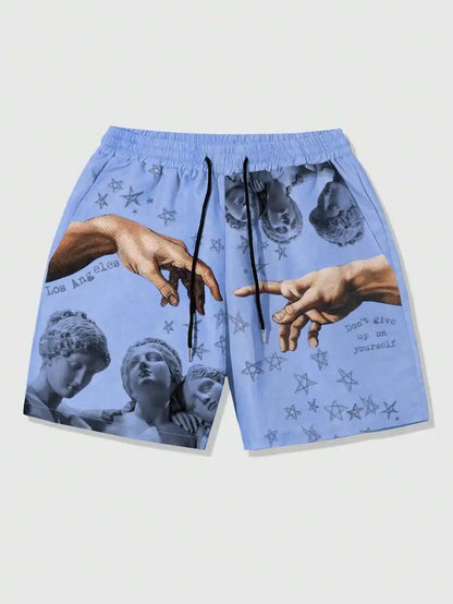 3D Sculpture Print Shorts