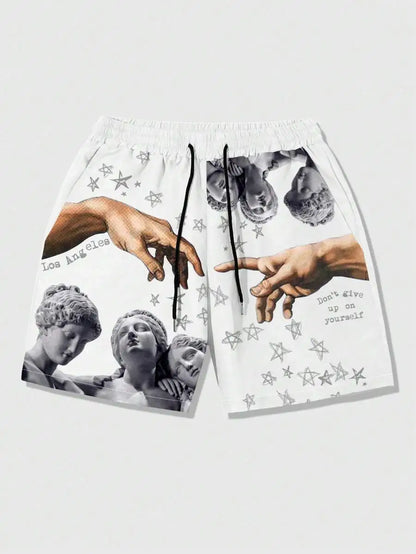 3D Sculpture Print Shorts