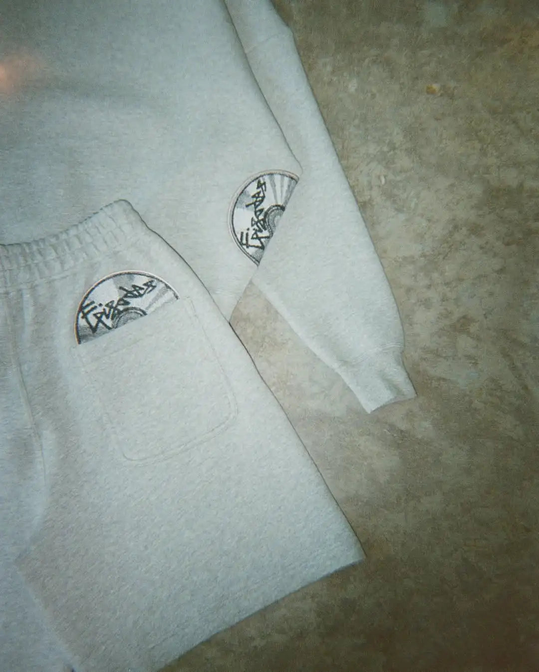 Dark Disc Pattern Shorts Set