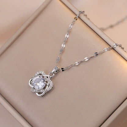 Collier en argent sterling avec pendentif étoile de David, pour femme, avec cristaux mobiles, bijoux hébraïques israéliens, en acier inoxydable, pendentifs Hanouka