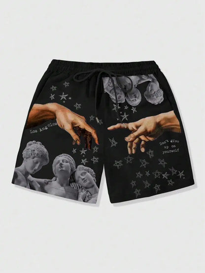 3D Sculpture Print Shorts