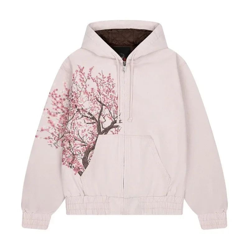 Nox Bloom Plum Zip Hoodie