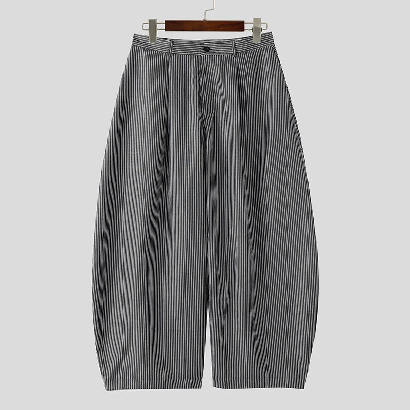 Striped Wide-Leg Joggers