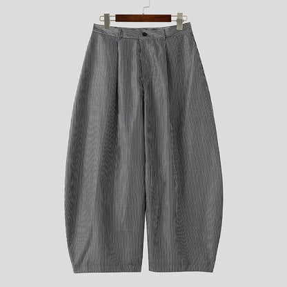 Striped Wide-Leg Joggers