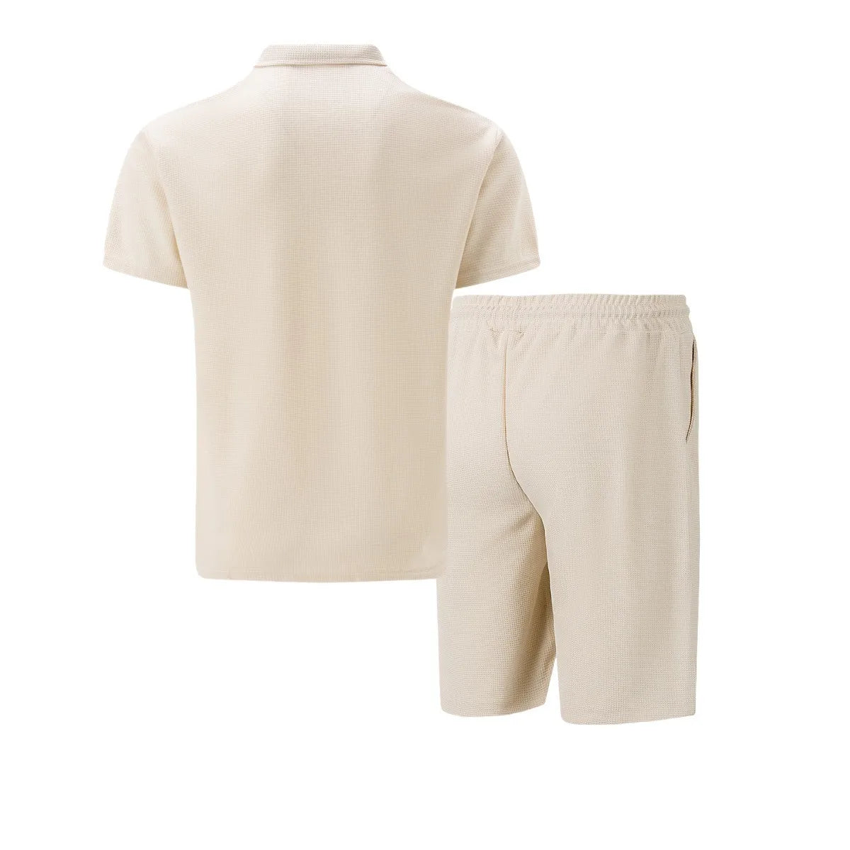 Waffle Zip-Up Polo