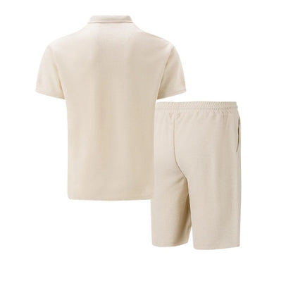 Waffle Zip-Up Polo