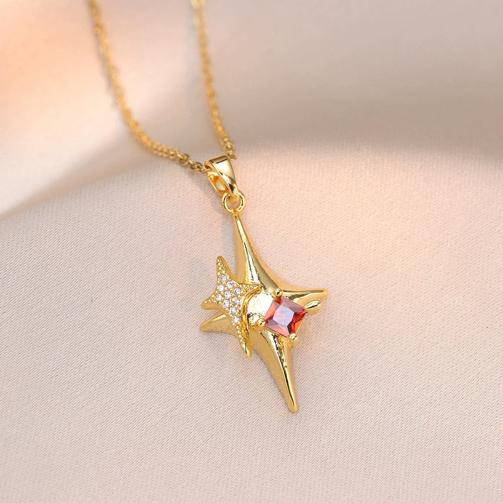Colar Judaico Magen Estrela de David Prata Mulheres Cristal Israel Joalharia Judaica Hebraica Aço Inoxidável Hanukkah Pendentes