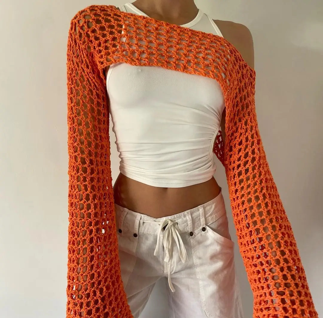 Fishnet Flare Sweater