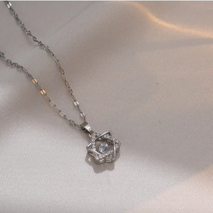Collier en argent sterling avec pendentif étoile de David, pour femme, avec cristaux mobiles, bijoux hébraïques israéliens, en acier inoxydable, pendentifs Hanouka