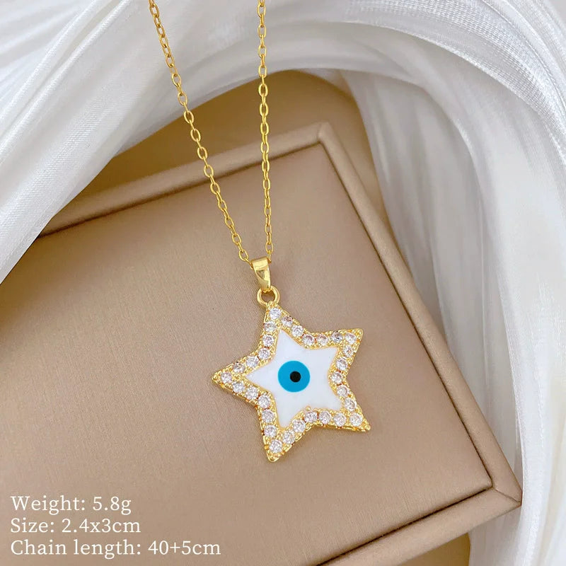 Colar Judaico Magen Estrela de David Prata Mulheres Cristal Israel Joalharia Judaica Hebraica Aço Inoxidável Hanukkah Pendentes