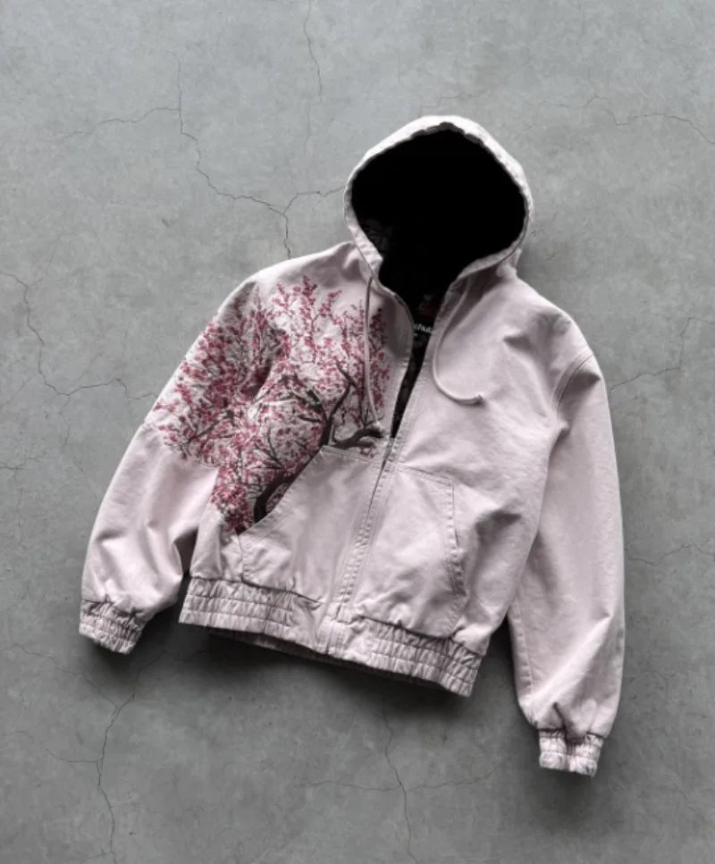 Nox Bloom Plum Zip Hoodie