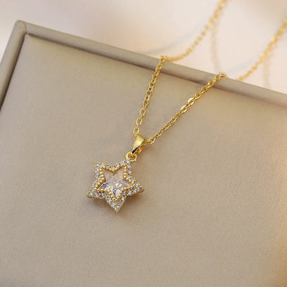 Collier en argent sterling avec pendentif étoile de David, pour femme, avec cristaux mobiles, bijoux hébraïques israéliens, en acier inoxydable, pendentifs Hanouka