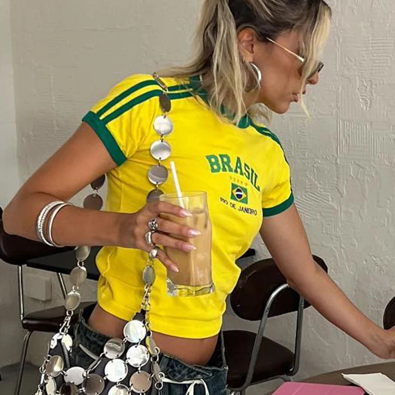 Crop Tee — 90s Script