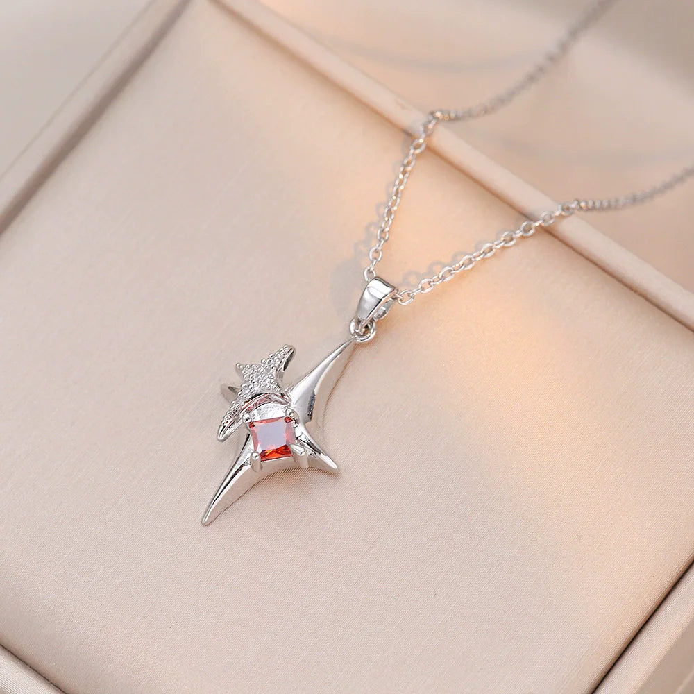 Colar Judaico Magen Estrela de David Prata Mulheres Cristal Israel Joalharia Judaica Hebraica Aço Inoxidável Hanukkah Pendentes