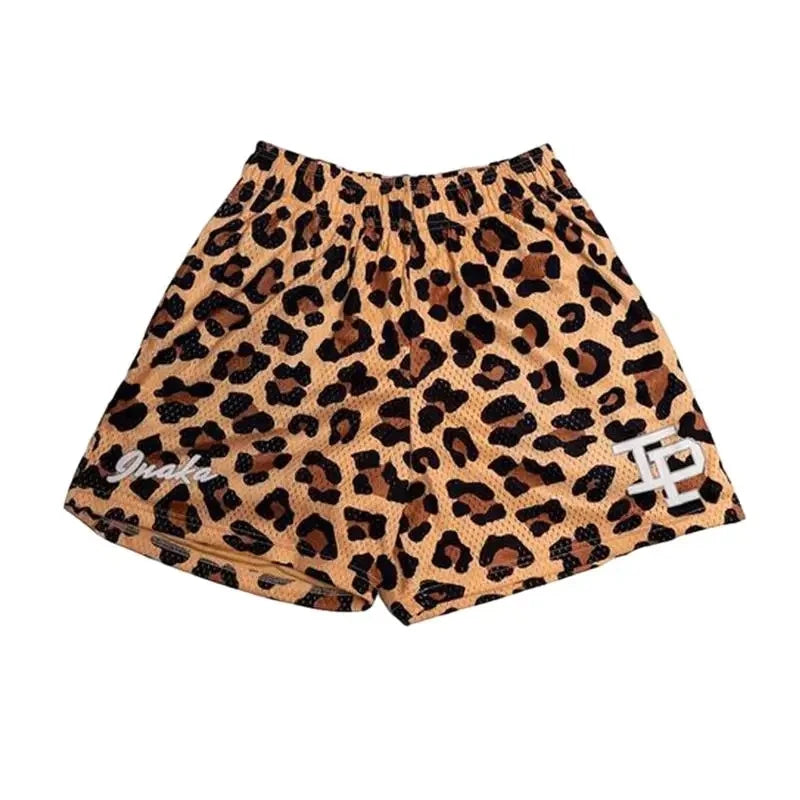 Leopard Mesh Shorts