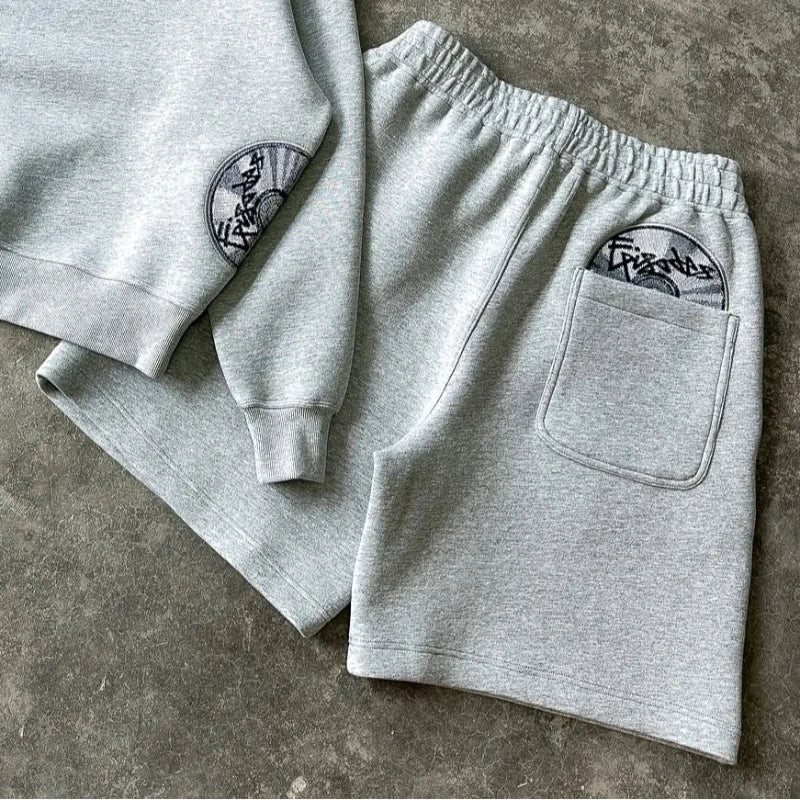 Calções American Creative Pocket CD Pattern Cartoon Embroidery Fashion Largos Retos Verão Y2K Casual Hip Hop High Street