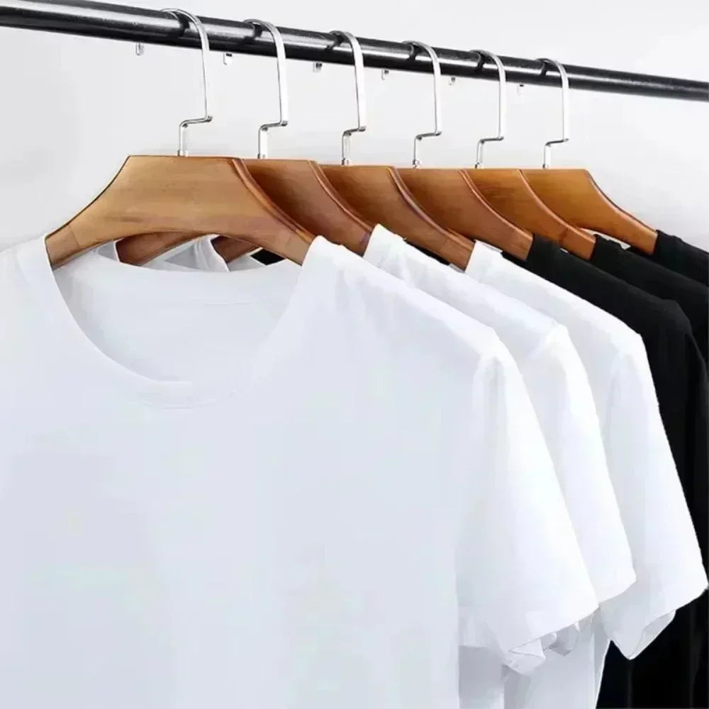 Camisola Gráfica de Algodão Puro com Gola Redonda Estilo High Street, Nova Camiseta Estampada Feminina Marca Trendy Solta Casual de Casal Americana Harajuku Y2k