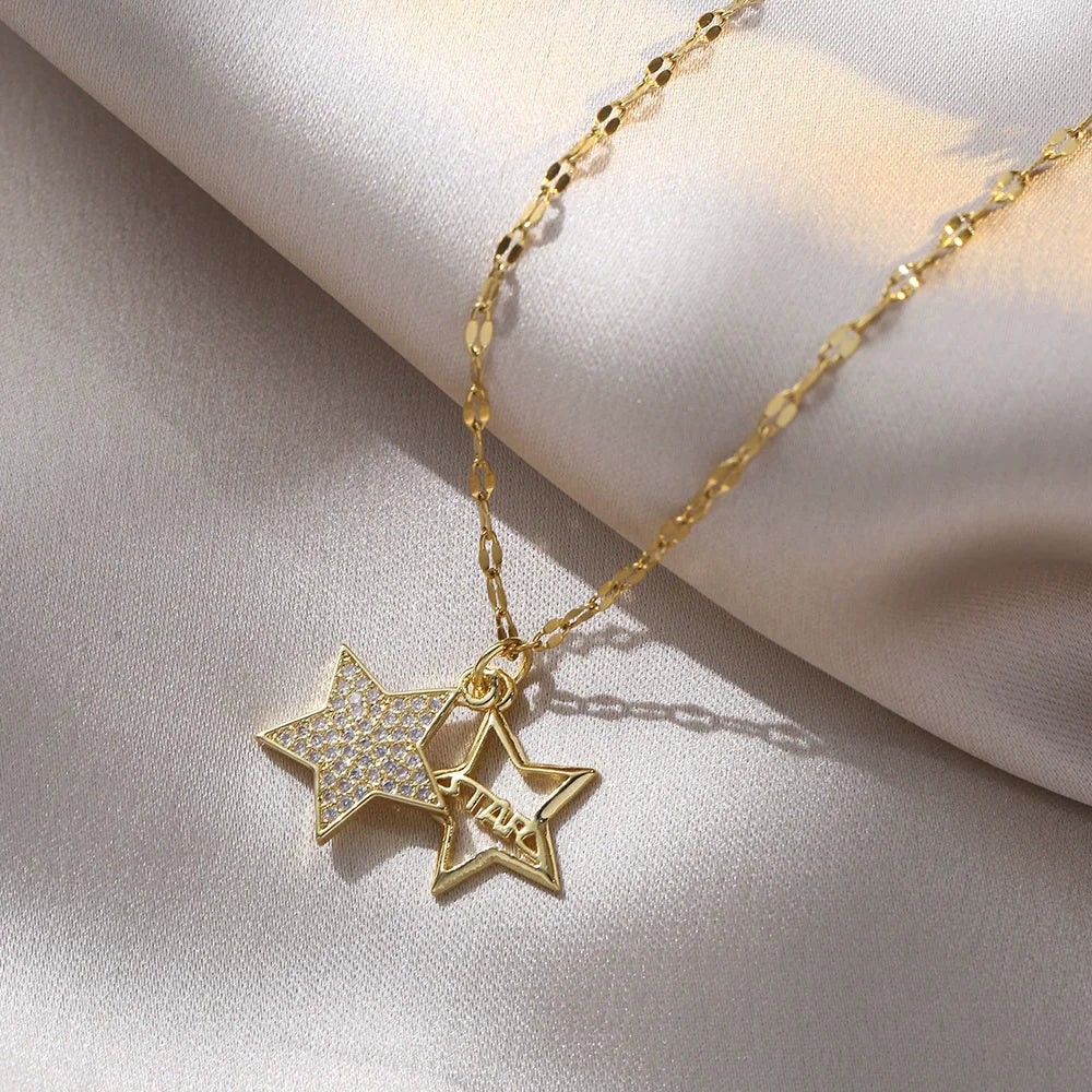 Colar Judaico Magen Estrela de David Prata Mulheres Cristal Israel Joalharia Judaica Hebraica Aço Inoxidável Hanukkah Pendentes