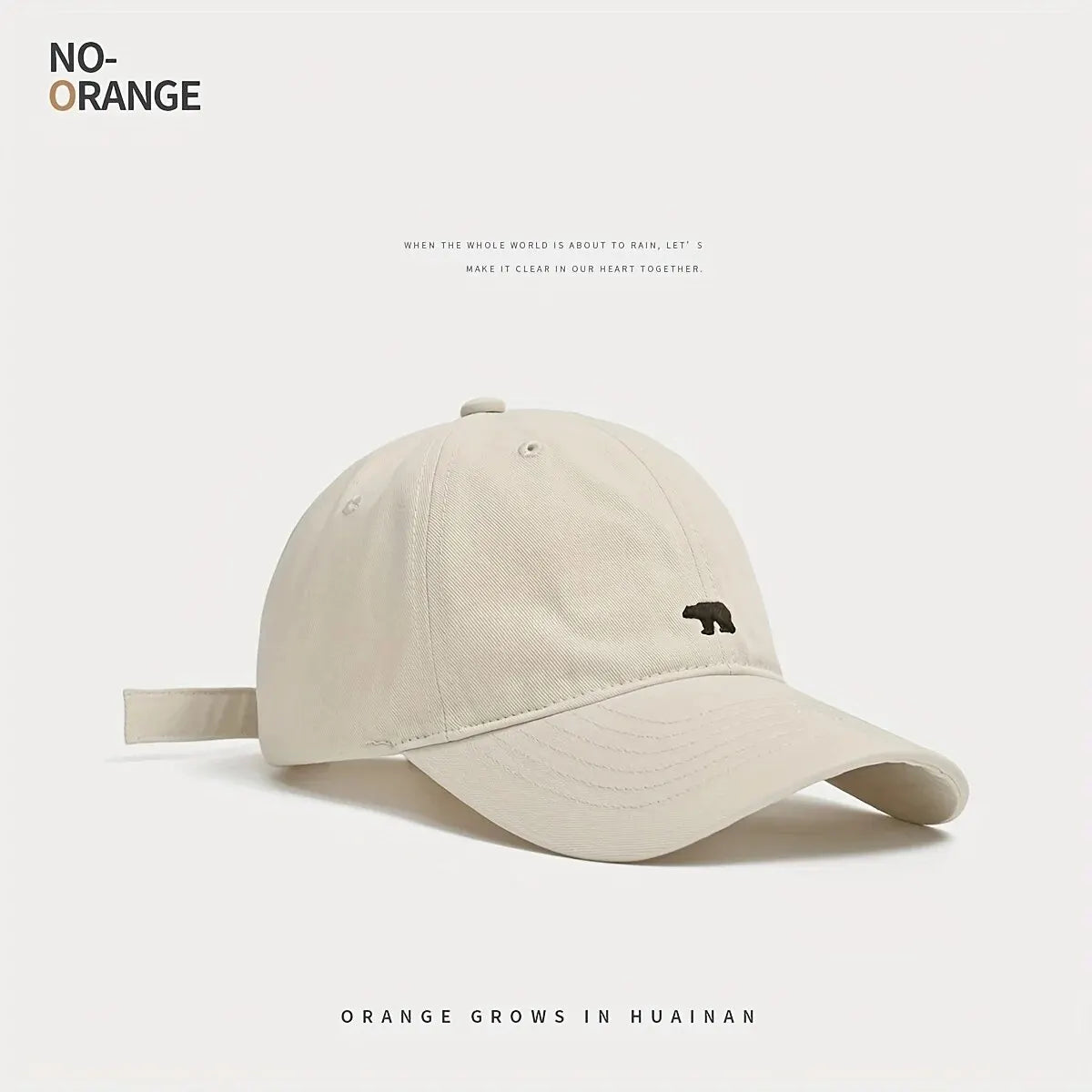 Bear Embroidered Baseball Cap