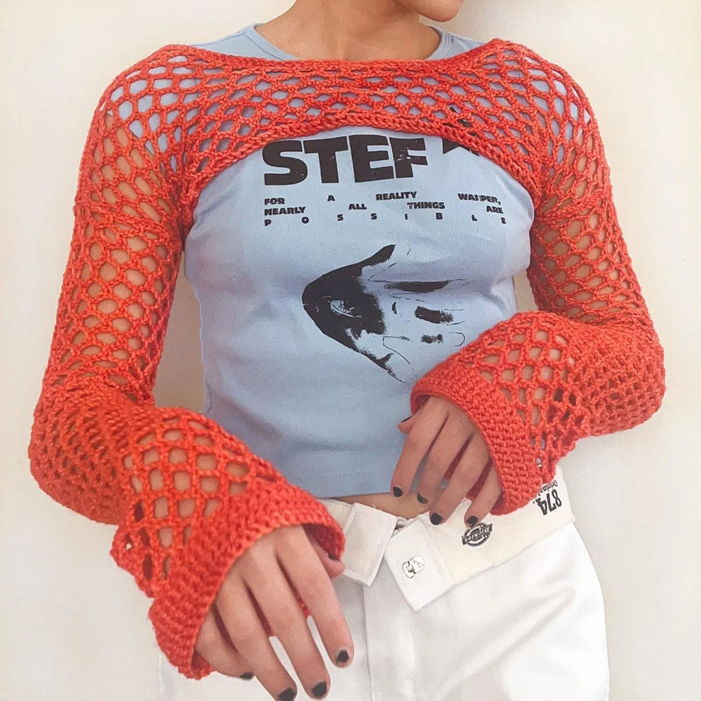 Fishnet Flare Sweater