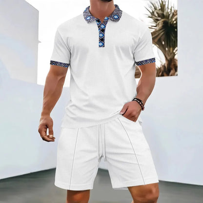 Waffle Zip-Up Polo