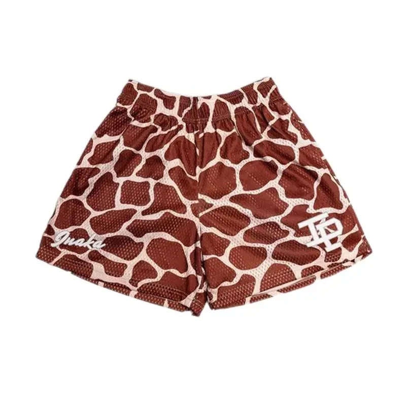 Leopard Mesh Shorts