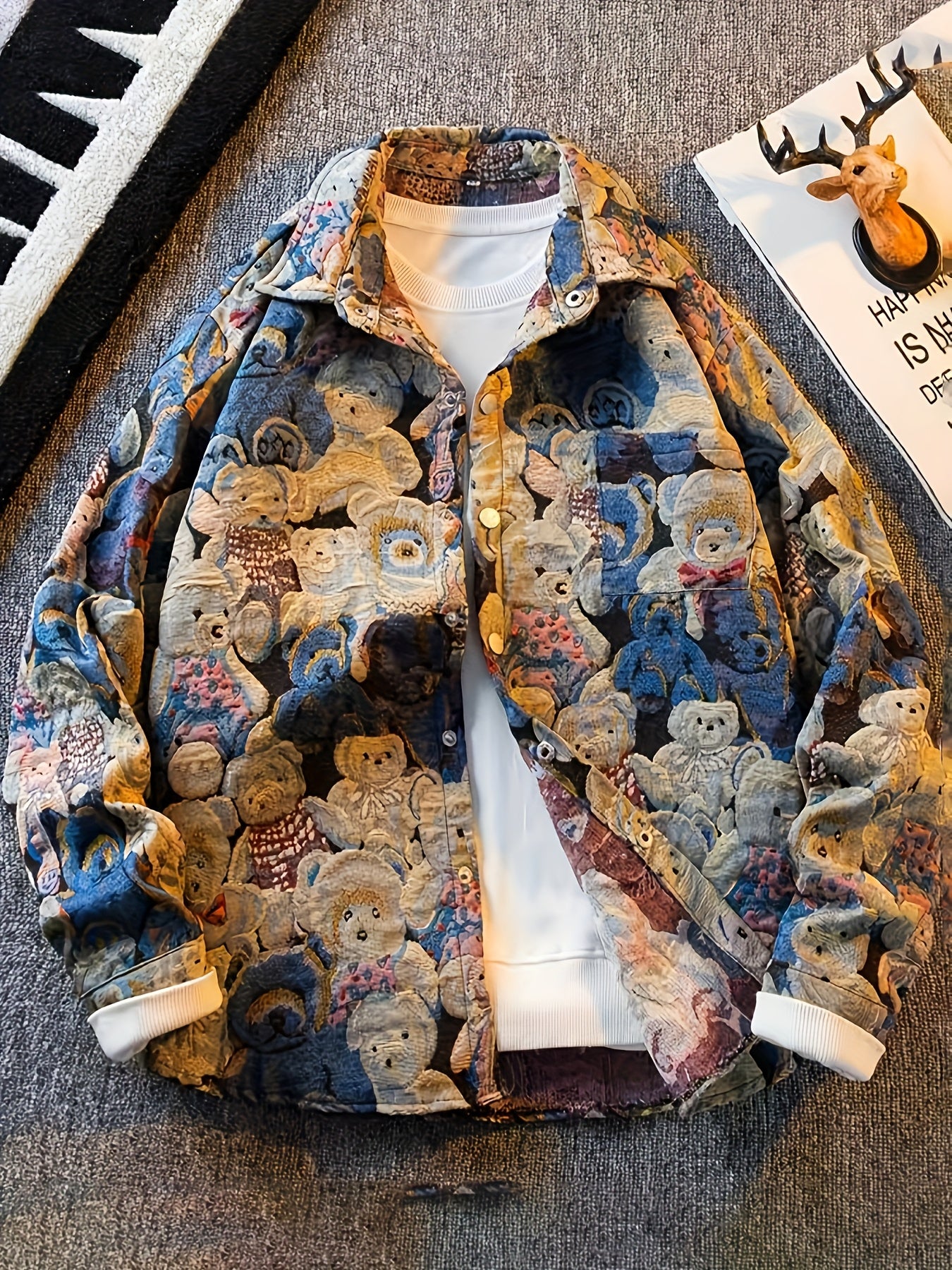 Dark Bear Woven Shirt Jacket