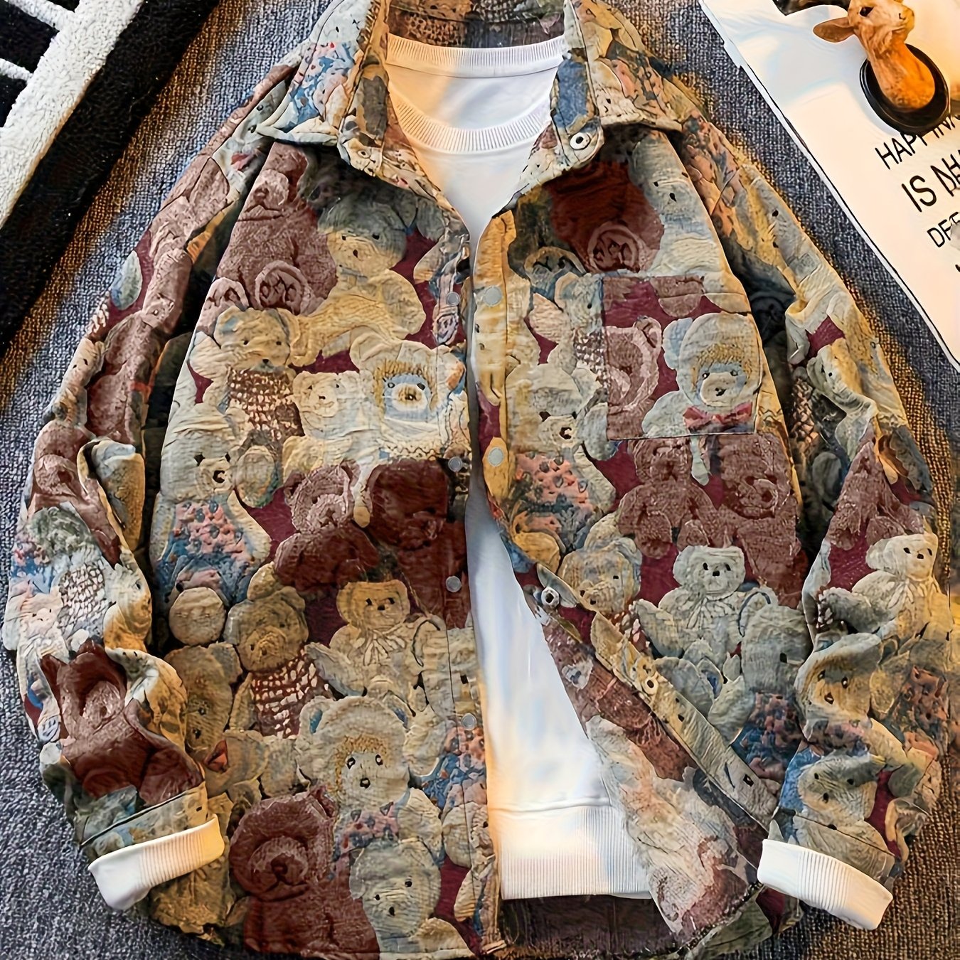 Dark Bear Woven Shirt Jacket