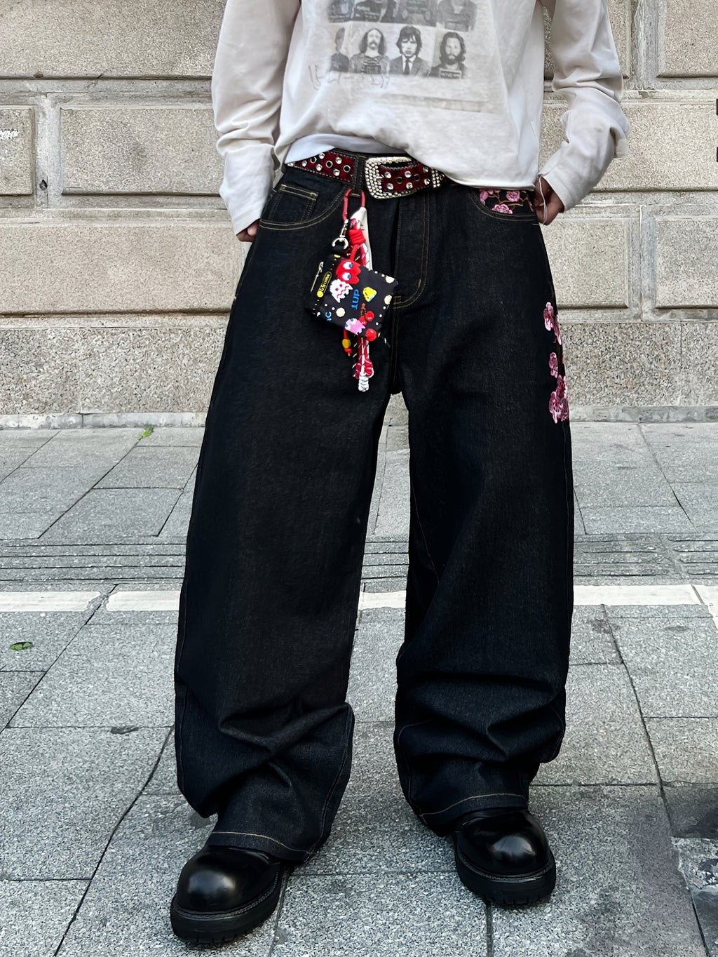 Dark Bloom Denim — Black Plum