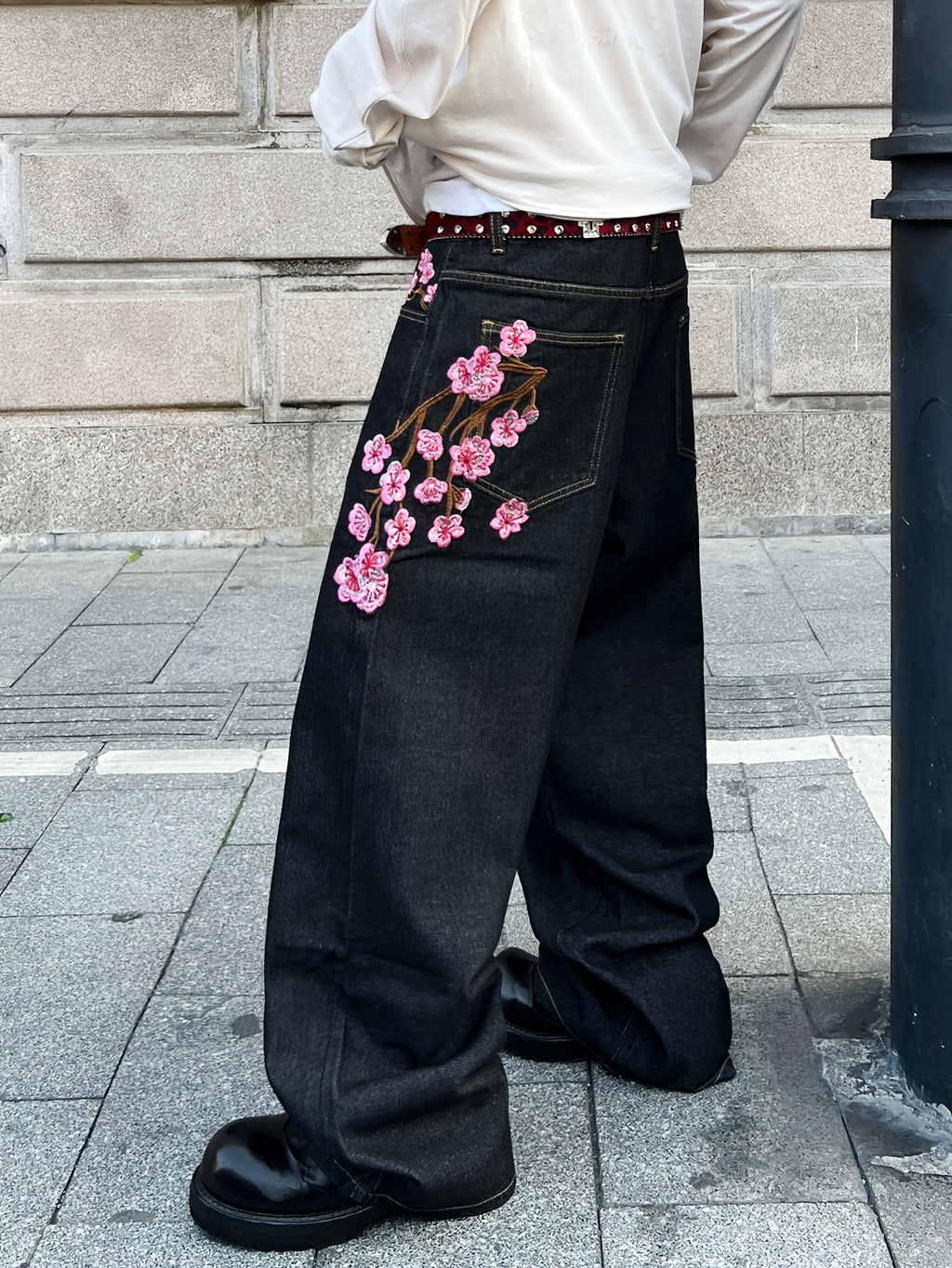 Dark Bloom Denim — Black Plum