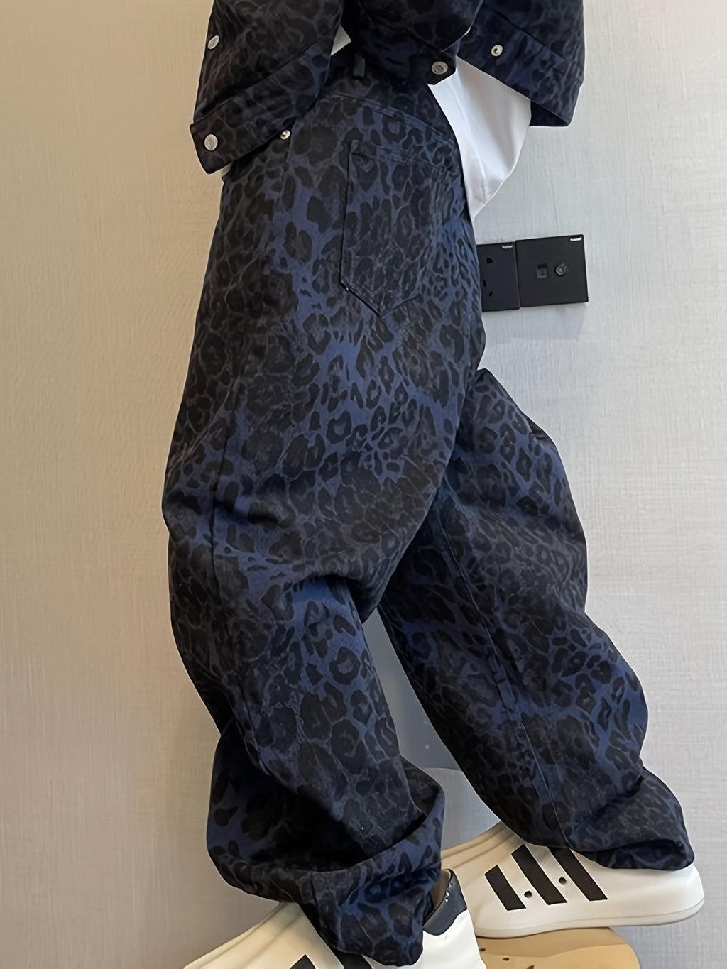 Pantalon long imprimé décontracté pour homme