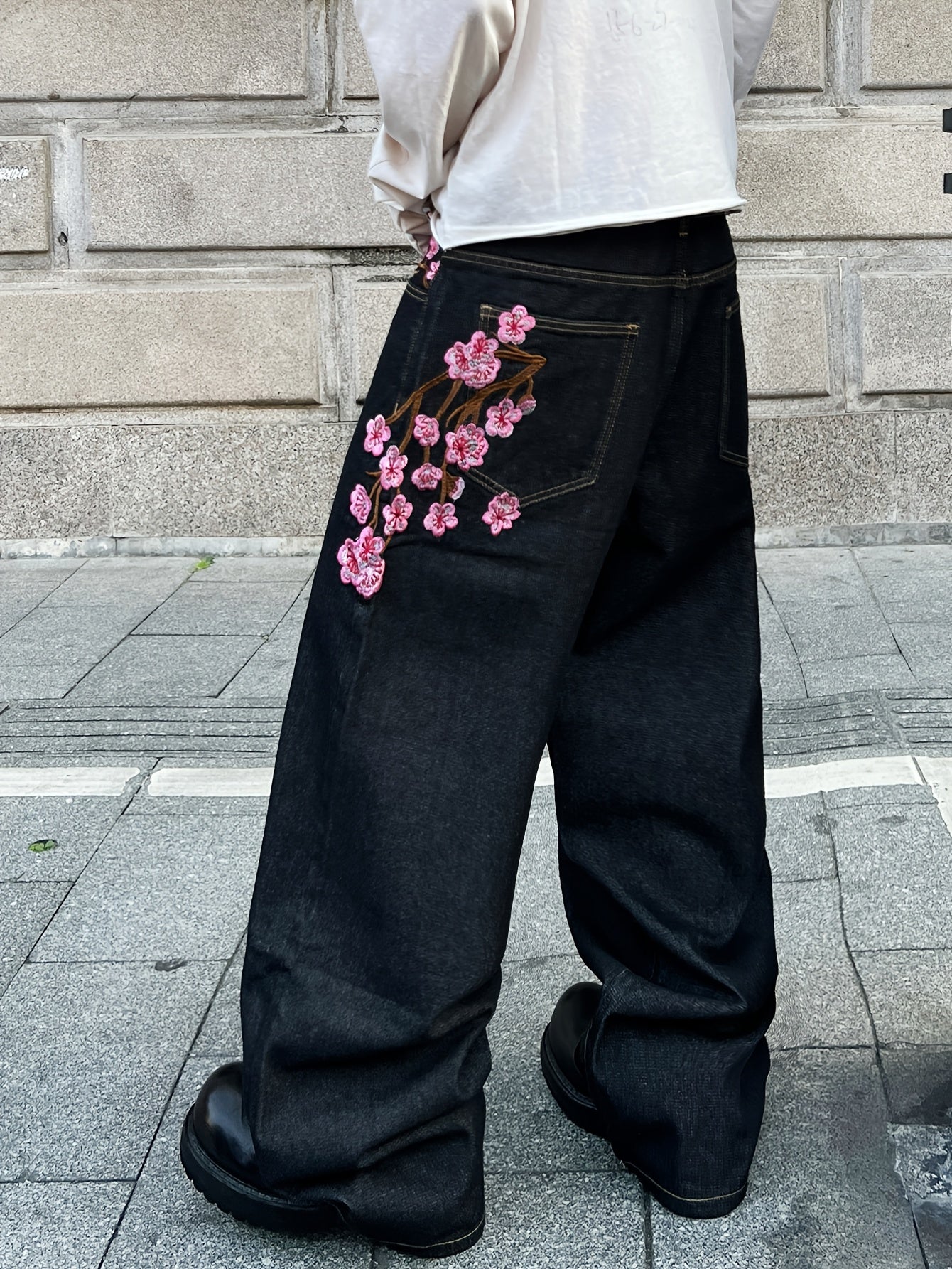 Dark Bloom Denim — Black Plum