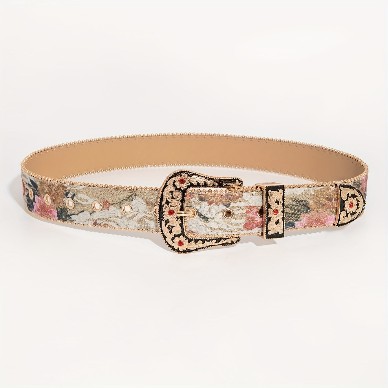 Ensemble 3 pièces style western sculpté avec chemise boutonnée à motif floral et broderie en maille, en denim pour femme, idéal pour les sorties quotidiennes et les robes de soirée, à porter avec une ceinture pour homme