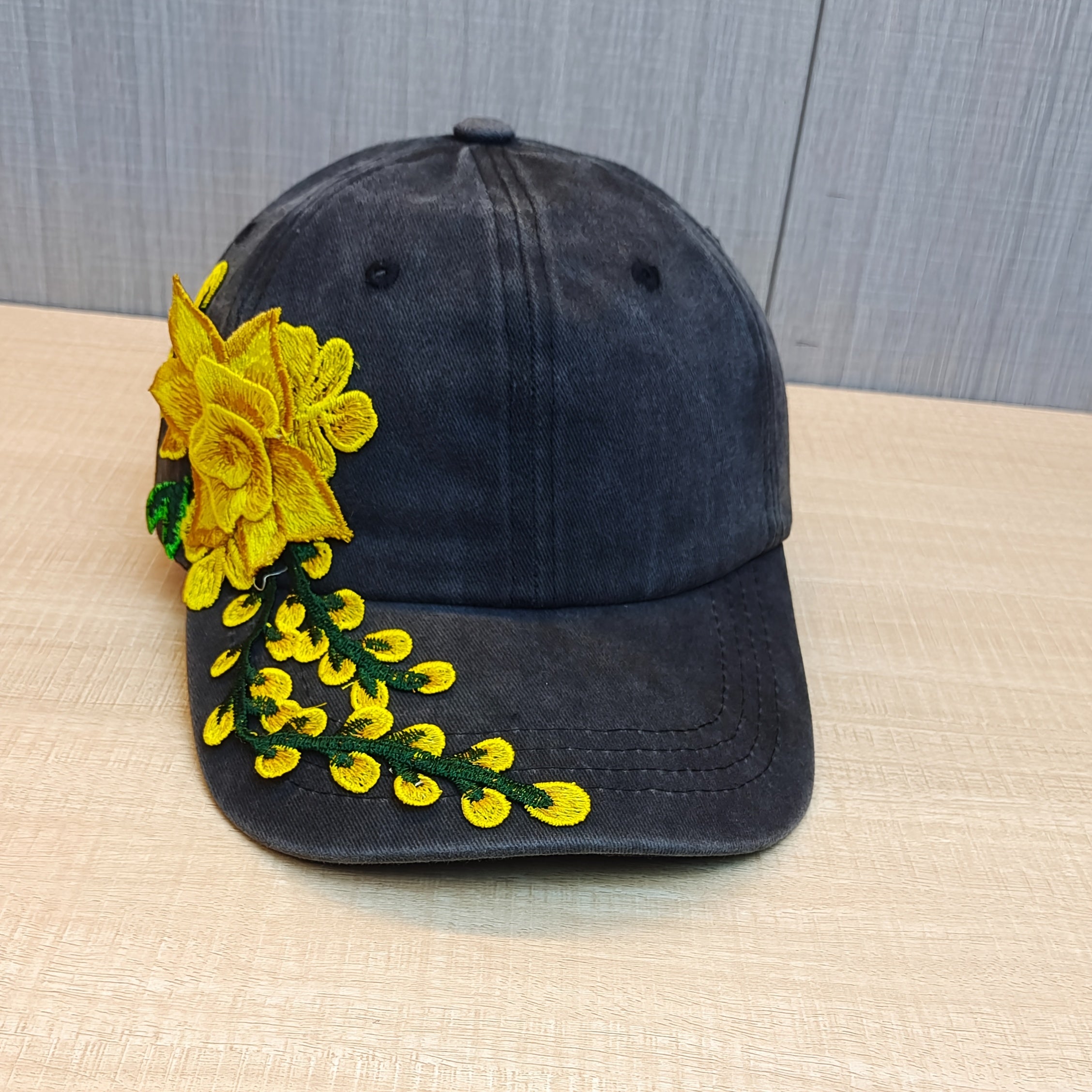 Casquette de baseball vintage brodée à motifs floraux exagérés, style ethnique, casquette bec de canard, chapeau de sport tendance et polyvalent