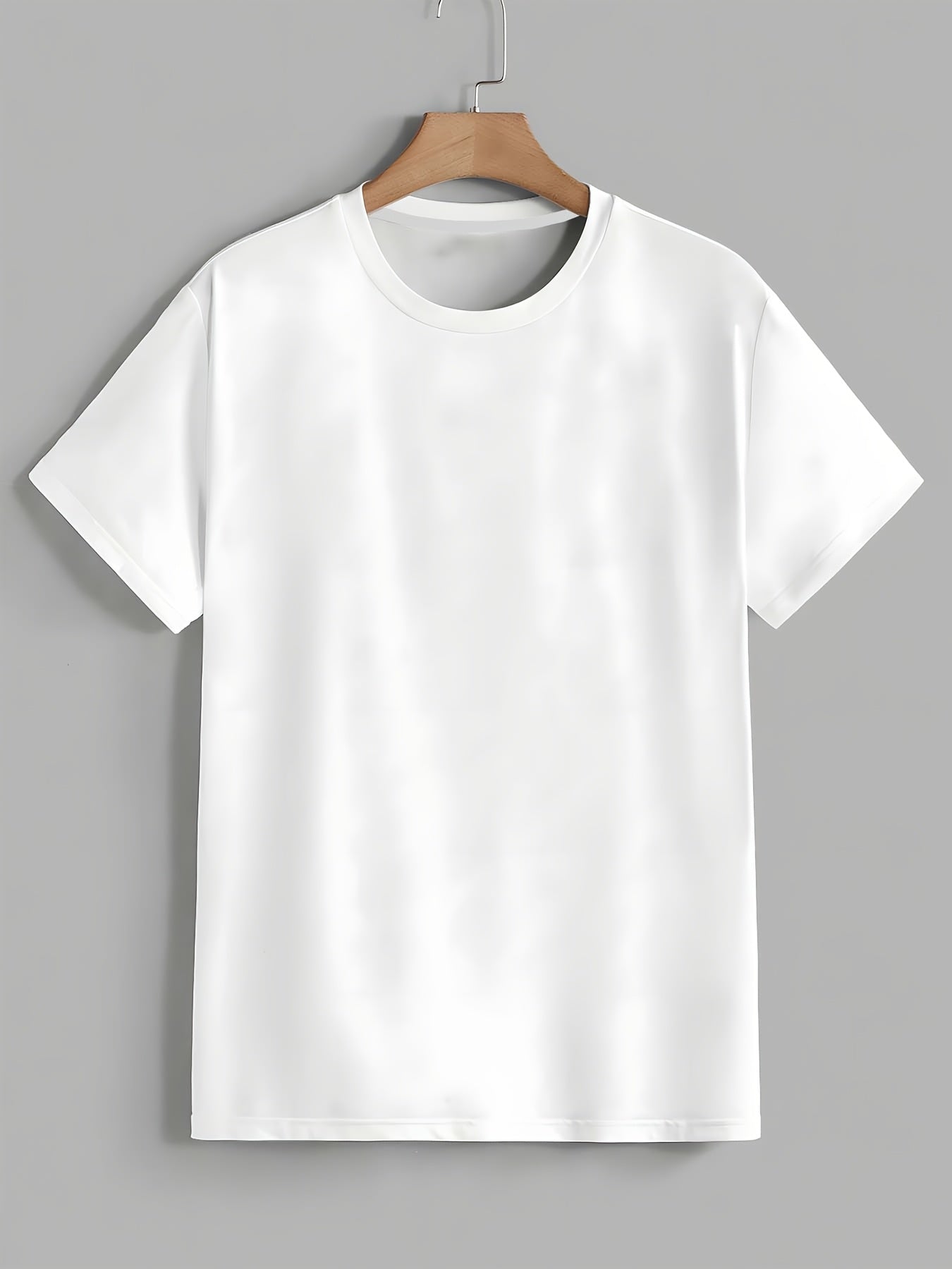 T-shirt blanc à manches courtes pour homme, imprimé numérique 3D, style streetwear hip-hop, t-shirt graphique rappeur, t-shirt à manches courtes pour homme, t-shirt décontracté à col rond et manches courtes pour homme